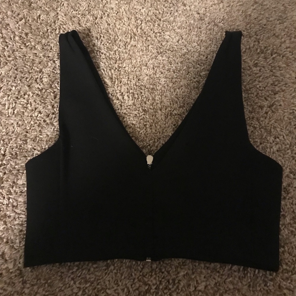 Zara thick black crop top